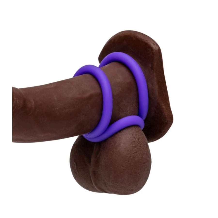 ROMP - REMIX TRIO SET DI 3 ANELLI PER PENE IN SILICONE VIOLA